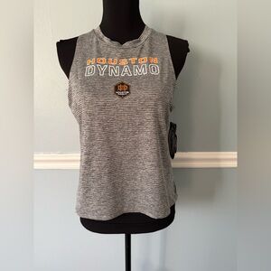 Houston Dynamo Striped Muscle Tee - Gray and Orange